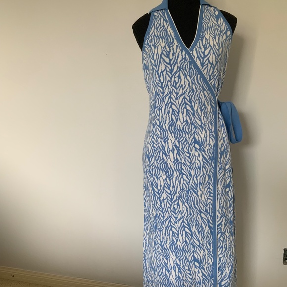 DVF sleeveless knit wrap dress NWT - Picture 4 of 6